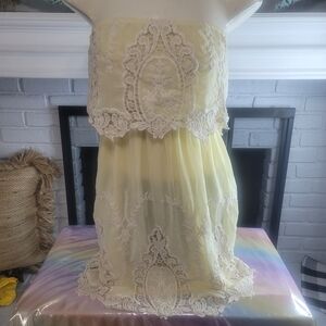 Hot & Delicious Cream Lace Dress
